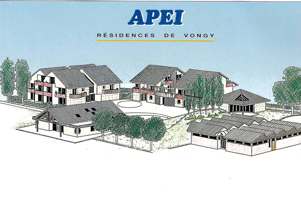 Résidences de Vongy en construction avec charpente en bois