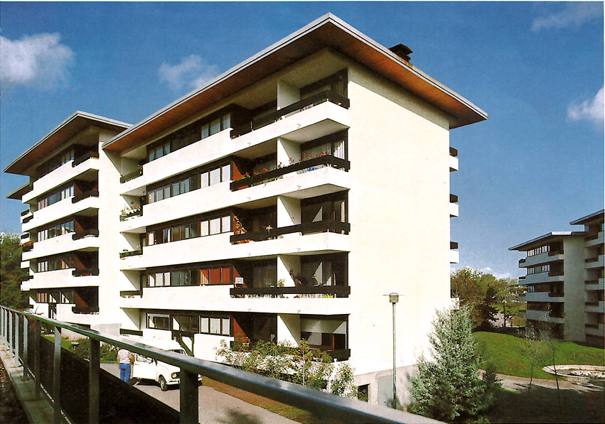 Résidence moderne avec balcons et jardins dans le Chablais