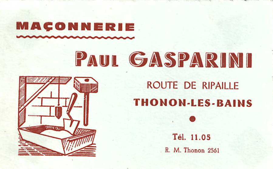 Archive carte de visite entreprise Gasparini